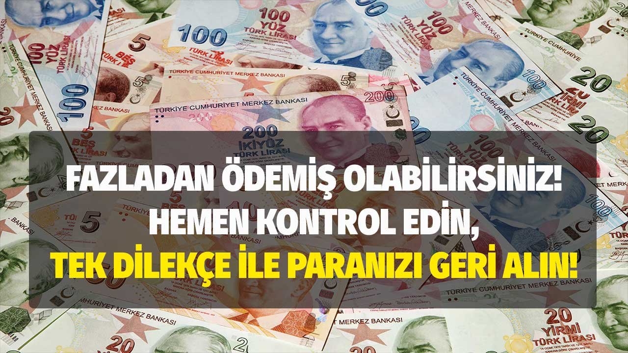 Fazladan ödediyseniz bir dilekçe yazarak paranızı geri alabilirsiniz!