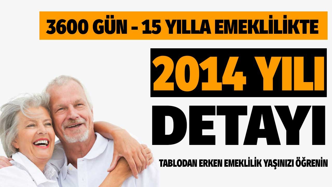 3600 gün 15 yılla emeklilikte önemli 2014 yılı detayı!